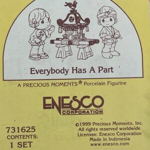 RARE Precious Moments Everybody Has a Part Japanese Collection NIB 731625 ENESCO